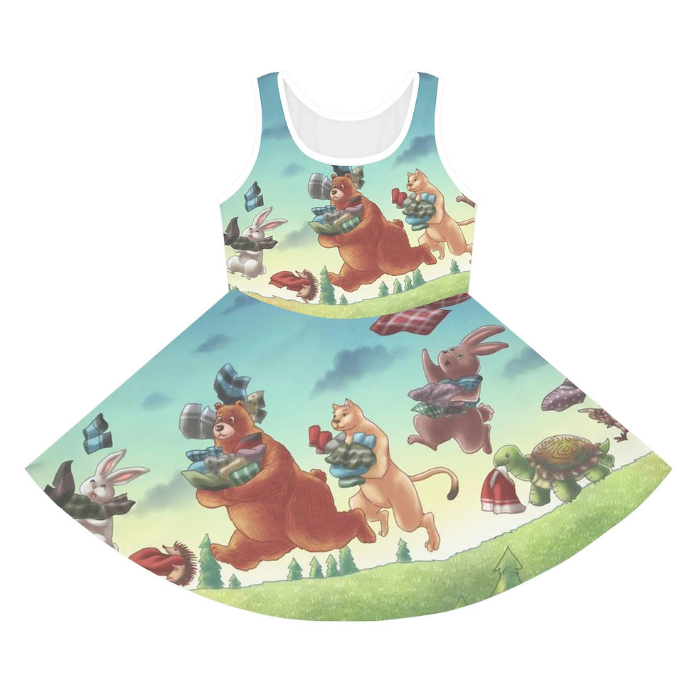 Thumbnail: Girls' Sleeveless Sundress (AOP)