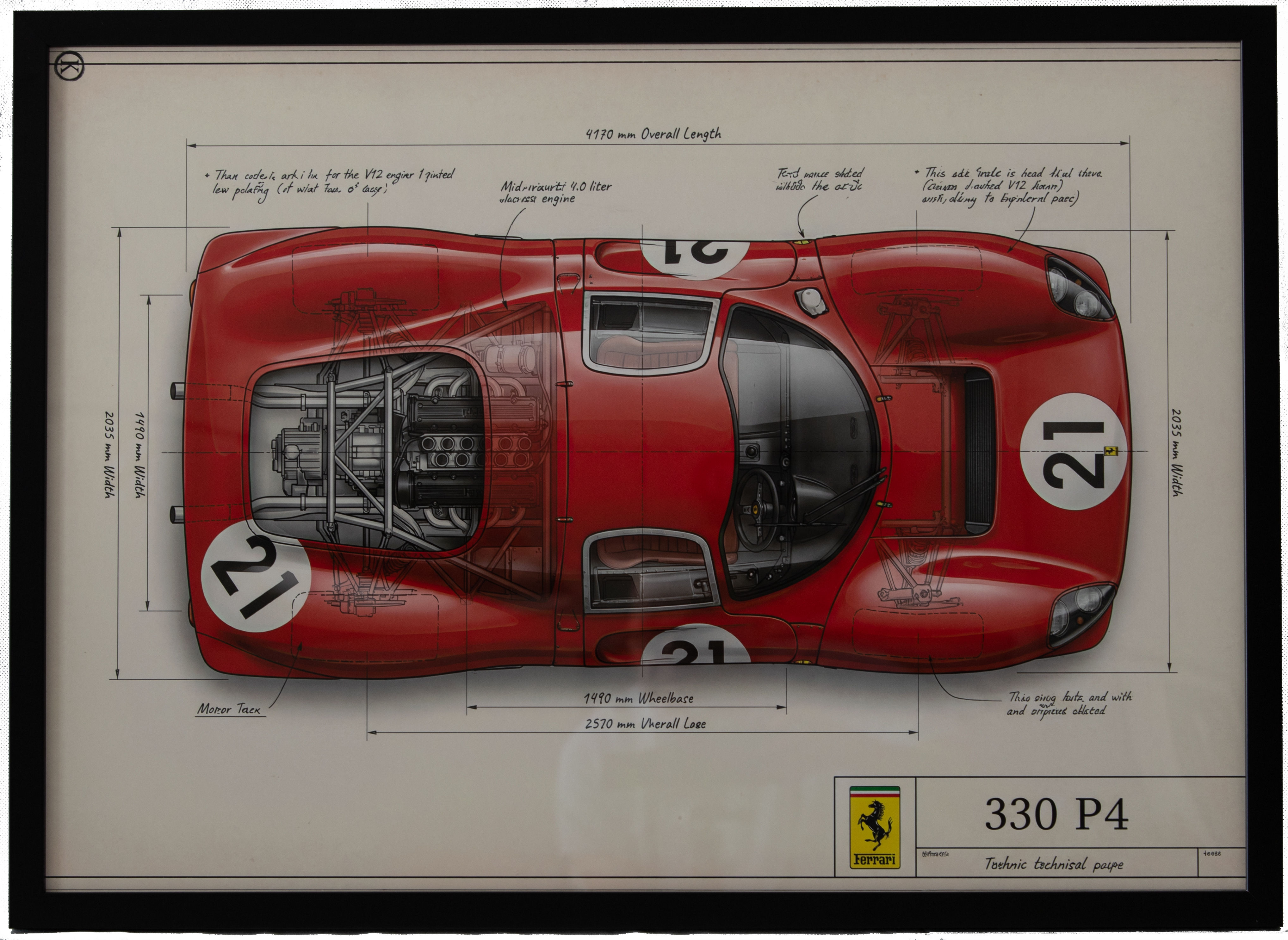 "Ferrari 330 P4" 50x70