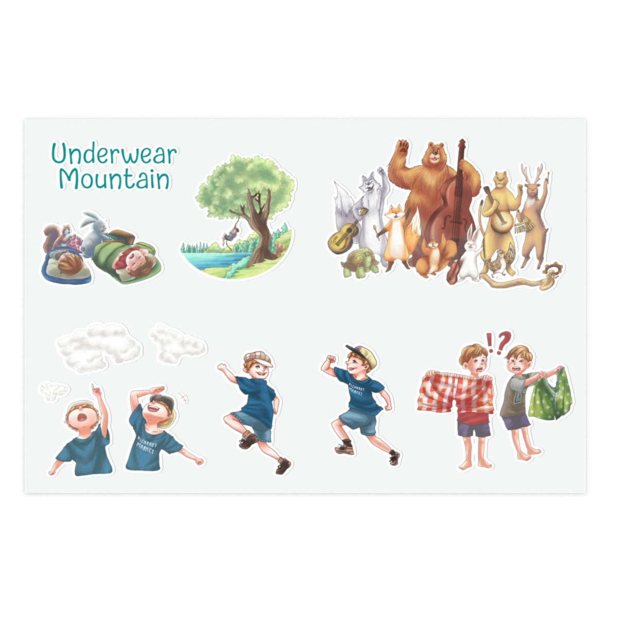 Underwear Mountain, Sticker Sheets 1