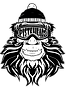 piste beast abominable snowman logo