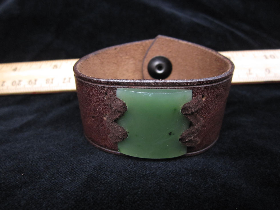 square with zig-zag leather