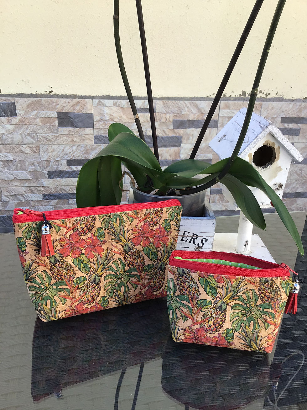 Miniatura: Porta Moedas com Fundo “Flores de Verão” ou “Tropical”