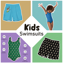 Dive into our selection of kids swimsuits featuring sign language artwork by a deaf owner. Our ASL graphic designs bring together fashion and culture, providing stylish and meaningful swimwear for children to show appreciation for the deaf community.