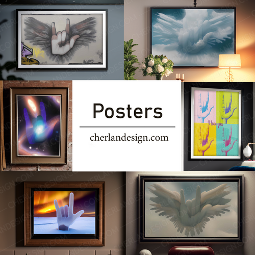 Sign Language Artwork - Deaf Made Posters | Cherlan Design