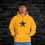 Thumbnail: Hooded Sweatshirt - Pan African Star with African Continent Silhouette Design