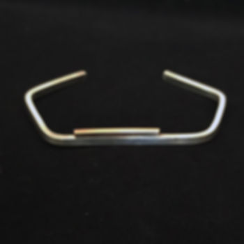 Sterling Silver & Gold Hexagon Bangle