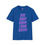 Thumbnail: Royal Blue One Burp Away From Happy Adult Unisex Short Sleeve T-shirt/ Shirt/ Tee with Purple and Green Letters