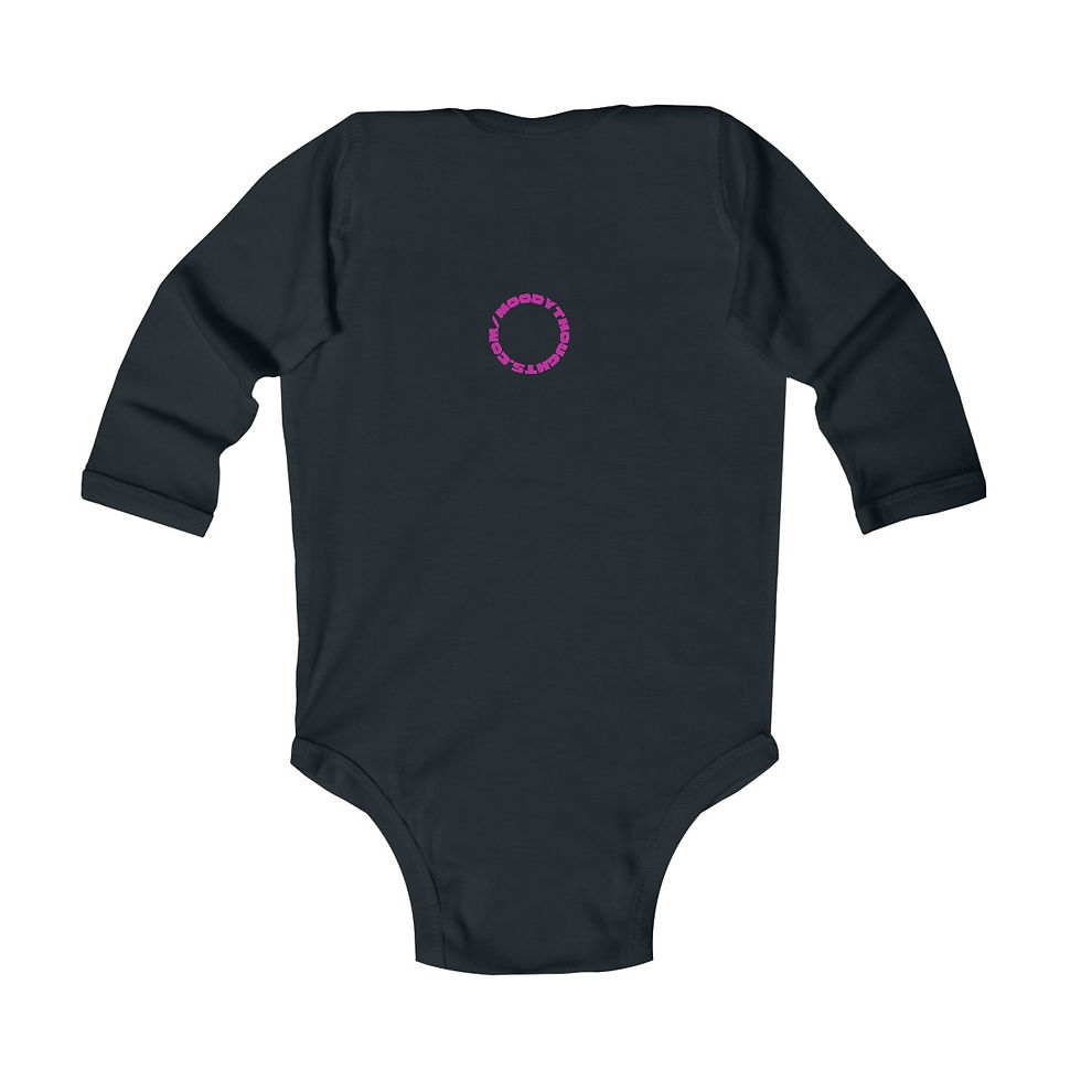 Thumbnail: Black Ghouls Just Wanna Have Fun Infant Baby Long Sleeve Halloween Bodysuit/ Halloween Onesie the Back has Moody Thoughts