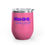Thumbnail: Pink She-E-O energy Purple & Pink Fonts Wine Tumbler 12oz Includes Lid with Lightning Bolt Graphic