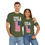 Thumbnail: Military Green USA with American Flag Personalized Adult Short Sleeve Cotton Shirt/ Tee/ T-shirt Featuring White Letters
