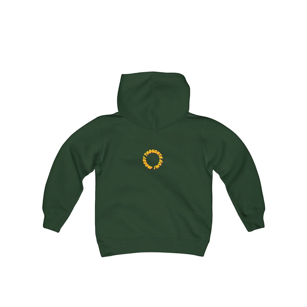 Thumbnail: Forest Green I Dig The Dead Youth Kids Halloween Hooded Sweatshirt/ Halloween Hoodie Features an Excavator Digging Skeletons