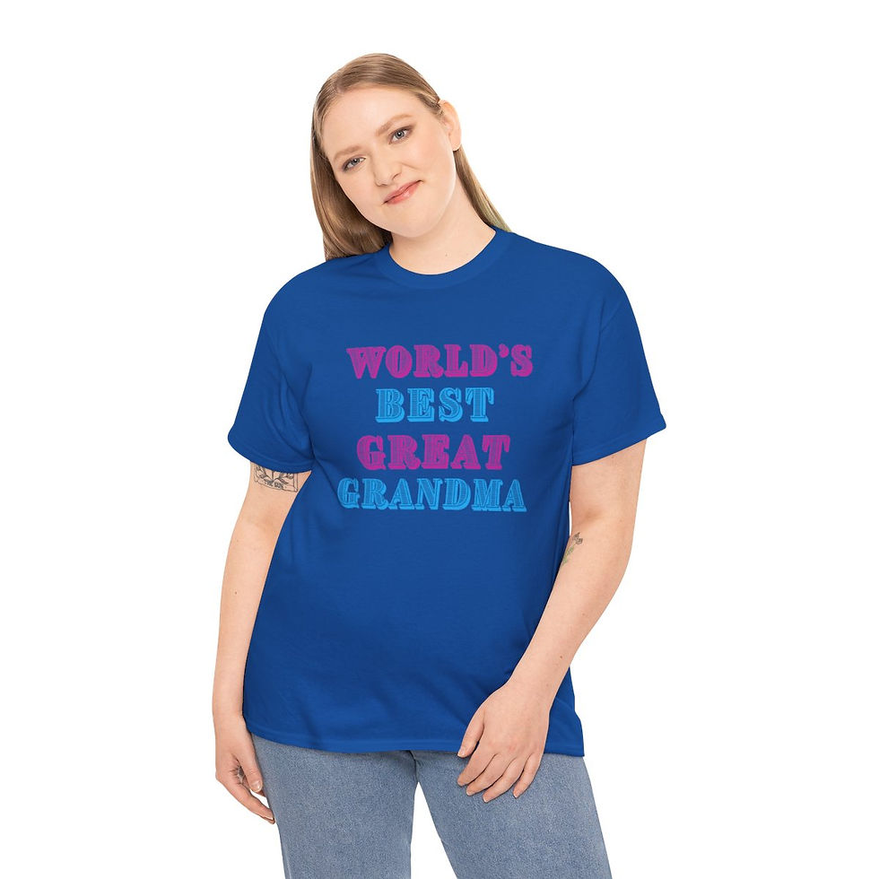 Thumbnail: World's Best Great Grandma Adult Cotton Shirt/ Tee/ T-shirt
