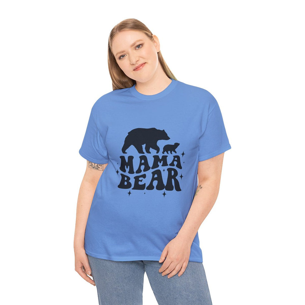 Thumbnail: Mama Bear Adult Unisex Short Sleeve Cotton Shirt/ T-shirt/ Tee