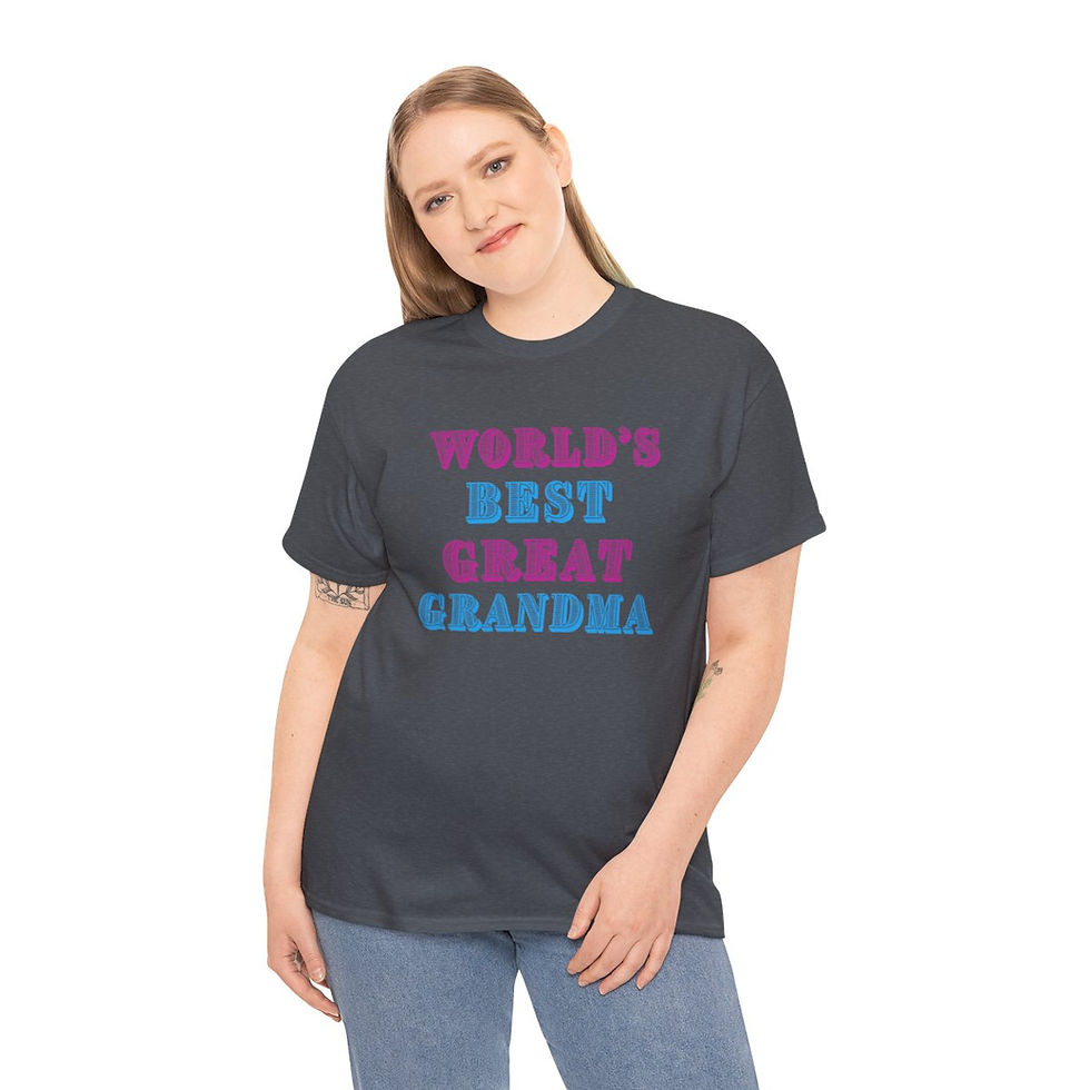 Thumbnail: World's Best Great Grandma Adult Cotton Shirt/ Tee/ T-shirt