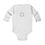 Thumbnail: White Lucky Shamrock with Green Letters Infant Baby Unisex Bodysuit/Onesie the back has MoodyThoughts.com Add Personalization