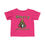 Thumbnail: Hot Pink Merry Christmas Penguins Infant Baby Short Sleeve Tee/ T-shirt Features Penguins Standing in Front of Christmas Tree
