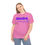 Thumbnail: Azalea Pink She-E-O energy (CEO) Purple & Pink Fonts Adult Short Sleeve Tee/ T-Shirt/ Shirt with Lightning Bolt Graphic
