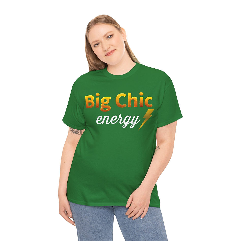 Thumbnail: Big Chic energy Gold Adult Cotton Short Sleeve Tee/ T-shirt/ Shirt