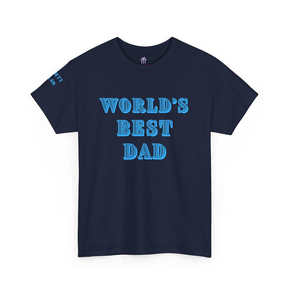 Thumbnail: World's Best Dad Personalized Adult Short Sleeve Cotton Shirt/ Tee/ T-shirt