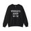 Thumbnail: Black World's Best Mom White Heart Adult Crewneck Sweatshirt Featuring a White Heart and Letters that Pop