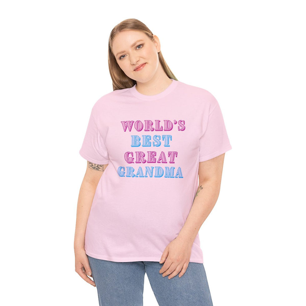Thumbnail: World's Best Great Grandma Adult Cotton Shirt/ Tee/ T-shirt