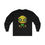 Thumbnail: Black BTC Bot (Bitcoin Bot) Adult Unisex Long Sleeve Shirt/ Tee/ T-shirt Features a BTC Robot with BTC Eyes