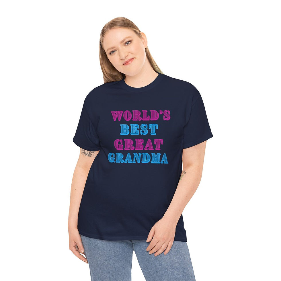 Thumbnail: World's Best Great Grandma Adult Cotton Shirt/ Tee/ T-shirt