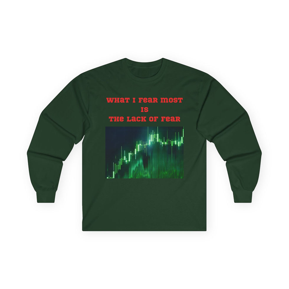 Thumbnail: What I Fear Most Is the Lack of Fear Traders Adult Unisex Cotton Long Sleeve Tee