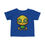 Thumbnail: Royal Blue BTC Bot (Bitcoin Bot) Infant Baby Unisex Short Sleeve Shirt/ Tee/ T-shirt Features BTC Robot with BTC Coin Eyes