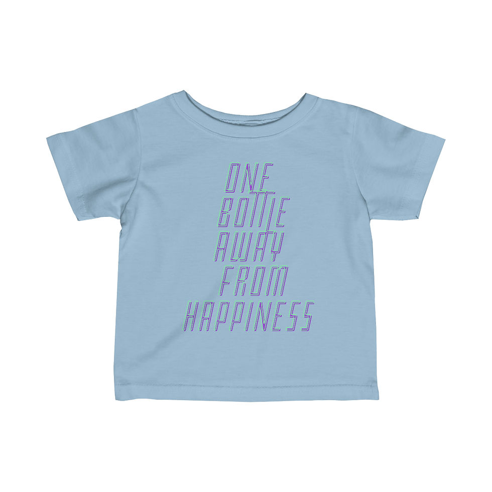Thumbnail: One Bottle Away From Happiness Cotton Infant Jersey Tee/ T-shirt Multiple Colors
