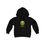 Thumbnail: Black BTC Bot (Bitcoin Bot) Youth Kid's Unisex Hoodie Features BTC Robot with BTC Coin Eyes