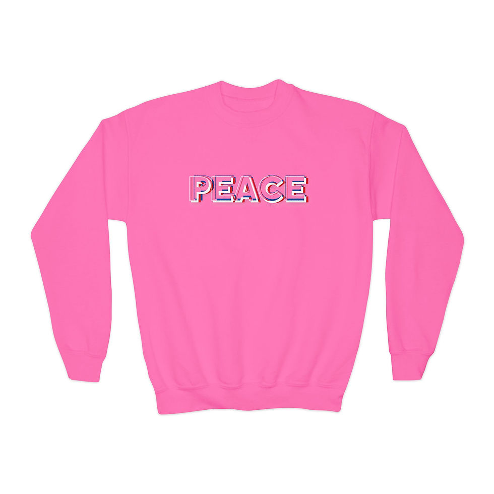 Thumbnail: Peace Youth Kid's Unisex Crewneck Sweatshirt