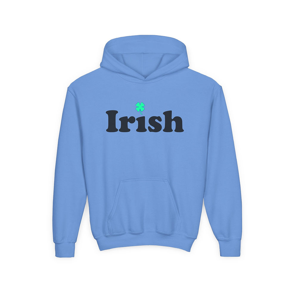 Thumbnail: Irish Shamrock Youth Kid's Unisex Hooded Sweatshirt/ Hoodie Matching Family 