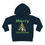 Thumbnail: Navy Blue Merry Christmas Penguins Toddler Unisex Christmas Hoodie Features Penguins Standing in Front of Christmas Tree