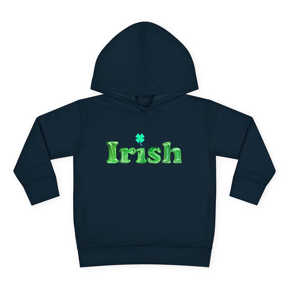 Thumbnail: Irish Shamrock with Green Letters Toddler Unisex Fleece Hoodie Matching Family