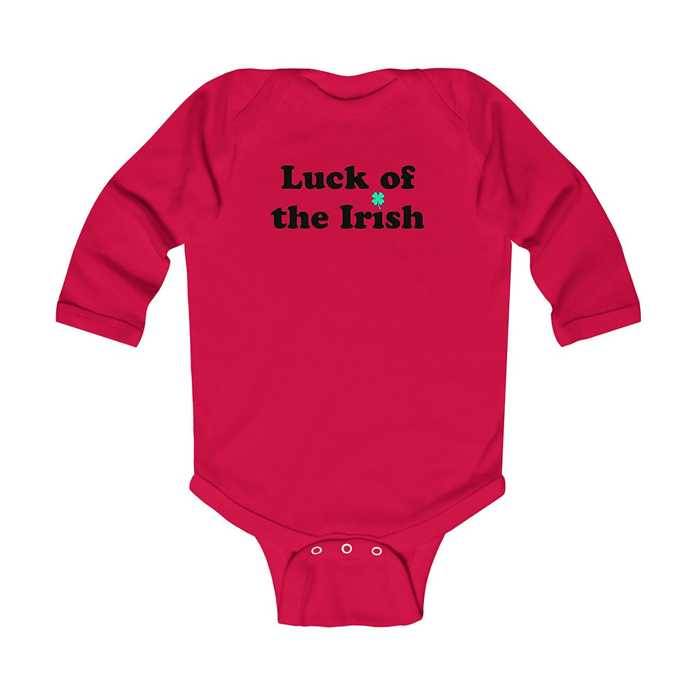 Thumbnail: Luck of the Irish 2 Shamrock Infant Baby Long Sleeve Bodysuit/ Onesie