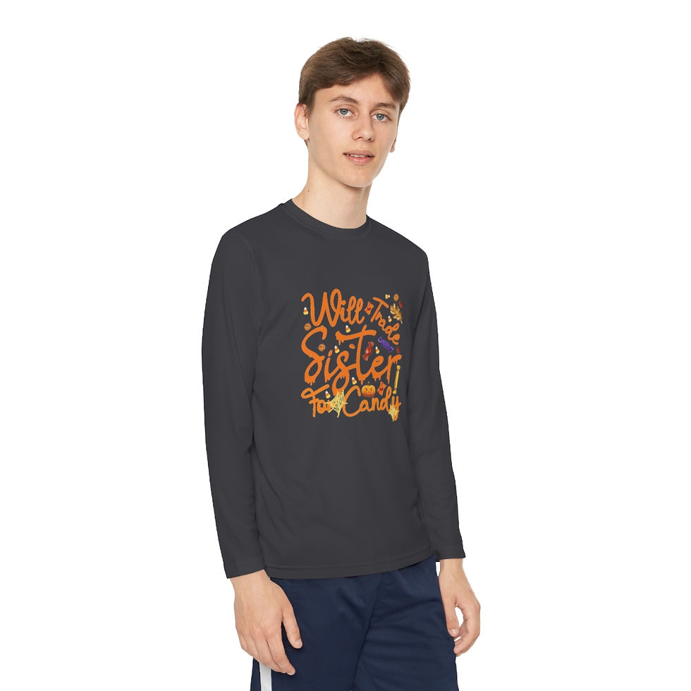 Thumbnail: Will Trade Sister For Candy Graphic Kids Long Sleeve Tee/T-shirt Multiple Colors