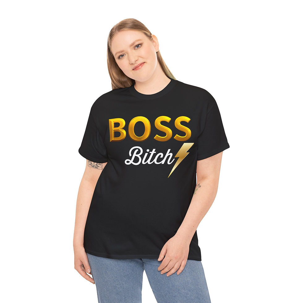 Boss Bitch Gold Adult Cotton Short Sleeve Tee/ T-shirt/ Shirt