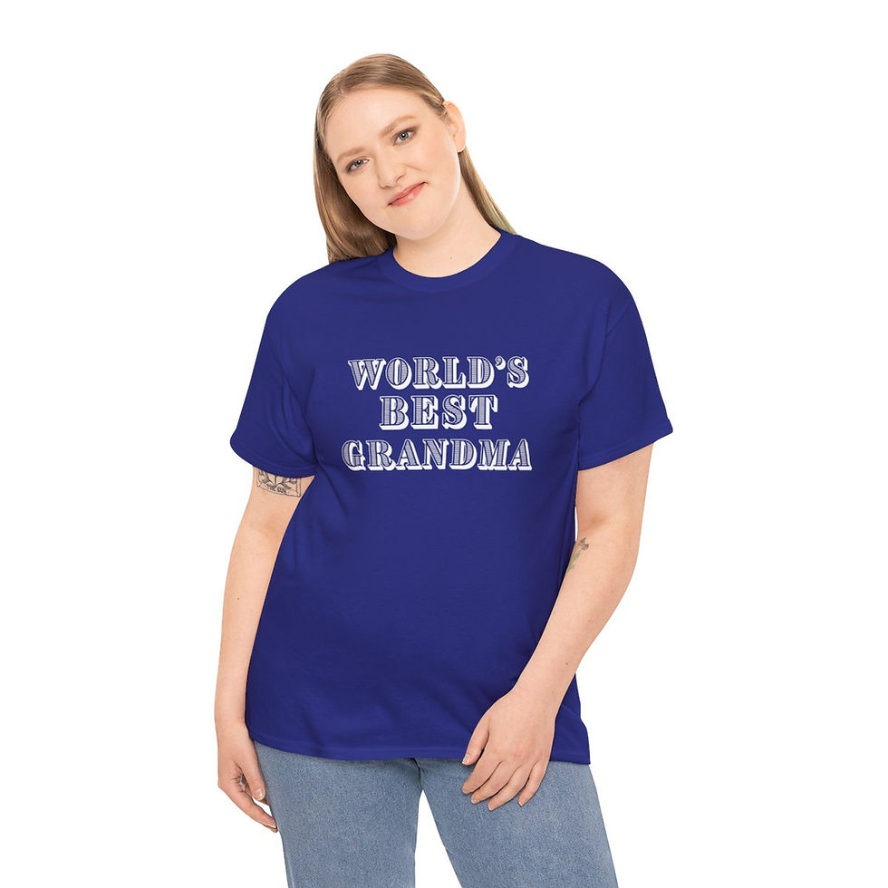 Thumbnail: World's Best Grandma White Adult Cotton Shirt/ Tee/ T-shirt