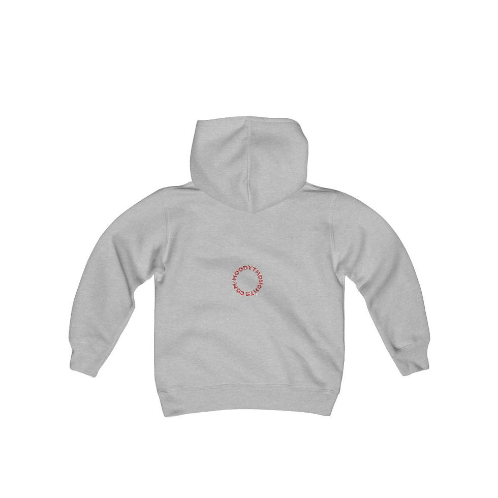 Thumbnail: Merry with Candy Cane Design Youth Kids Unisex Christmas Hoodie 