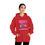 Thumbnail: Red Ghouls Just Wanna Have Fun Adult Unisex Halloween Hooded Sweatshirt/ Hoodie Features Dancing Ghouls w/ Neon Pink Font
