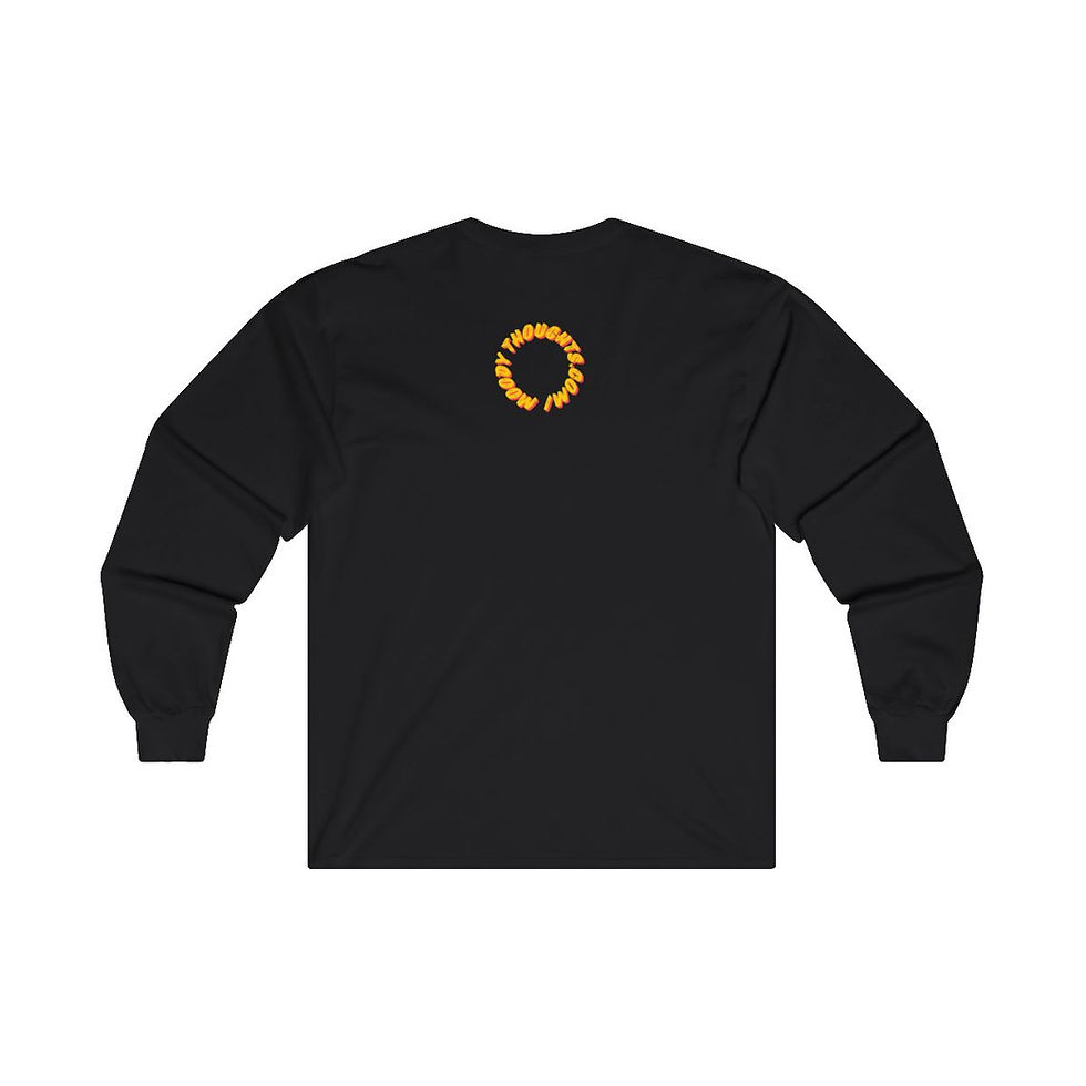 Thumbnail: Black I Dig The Dead Adult Unisex Long Sleeve Halloween Shirt/ Tee/ T-shirt the Back has Moody Thoughts