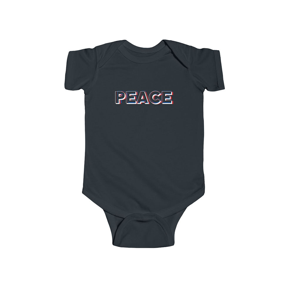Thumbnail: Peace Infant Baby Unisex Short Sleeve Bodysuit/ Onesie Matching Family Sizes