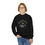 Thumbnail: Black Happy 2024 Youth Kids Unisex Long Sleeve Sweatshirt Featuring Circle graphic with Fireworks and a Dancing Globe