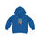 Thumbnail: Royal Blue Happy Easter Bunny Basket Youth Kid's Long Sleeve Hoodie has a Bunny In a Basket Full Of Painted Easter Eggs