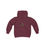Thumbnail: Maroon Merry Christmas Penguins Youth Kids Unisex Hoodie the Back has Moody Thoughts