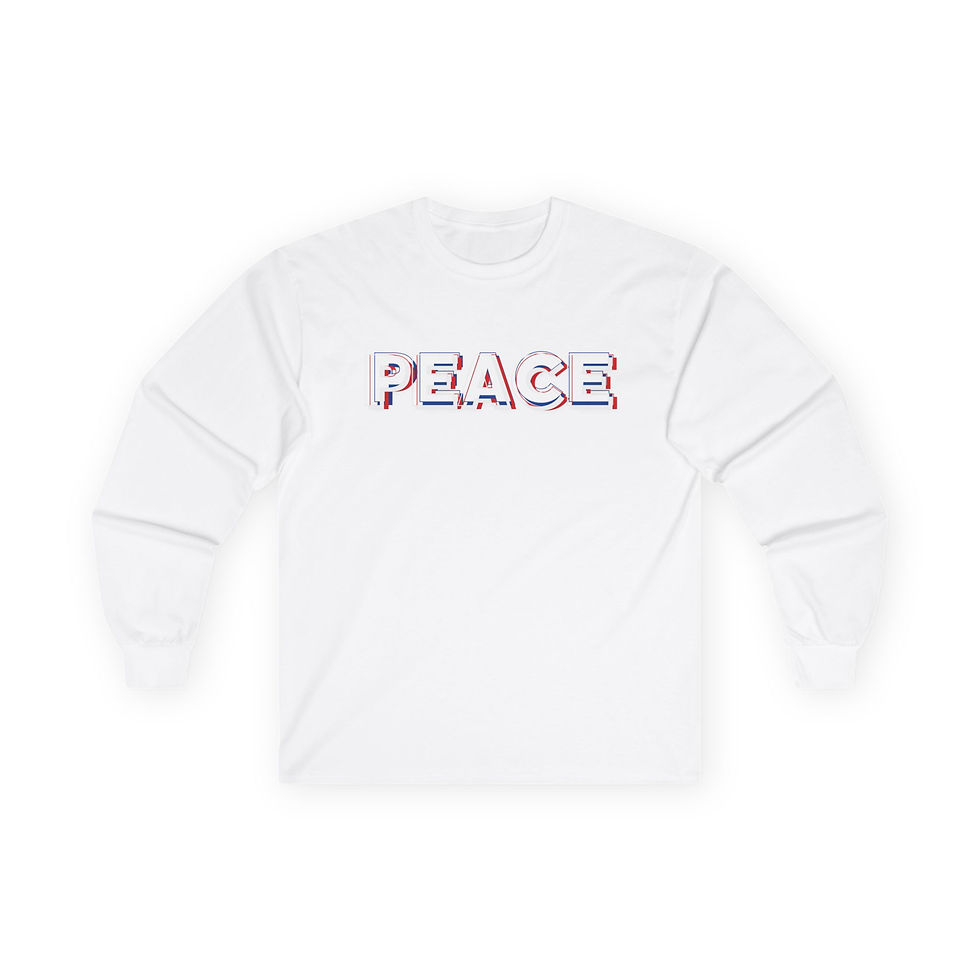 Thumbnail: Peace Adult Unisex Cotton Long Sleeve Shirt/ Tee/ T-shirt