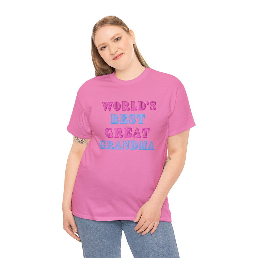Thumbnail: World's Best Great Grandma Adult Cotton Shirt/ Tee/ T-shirt