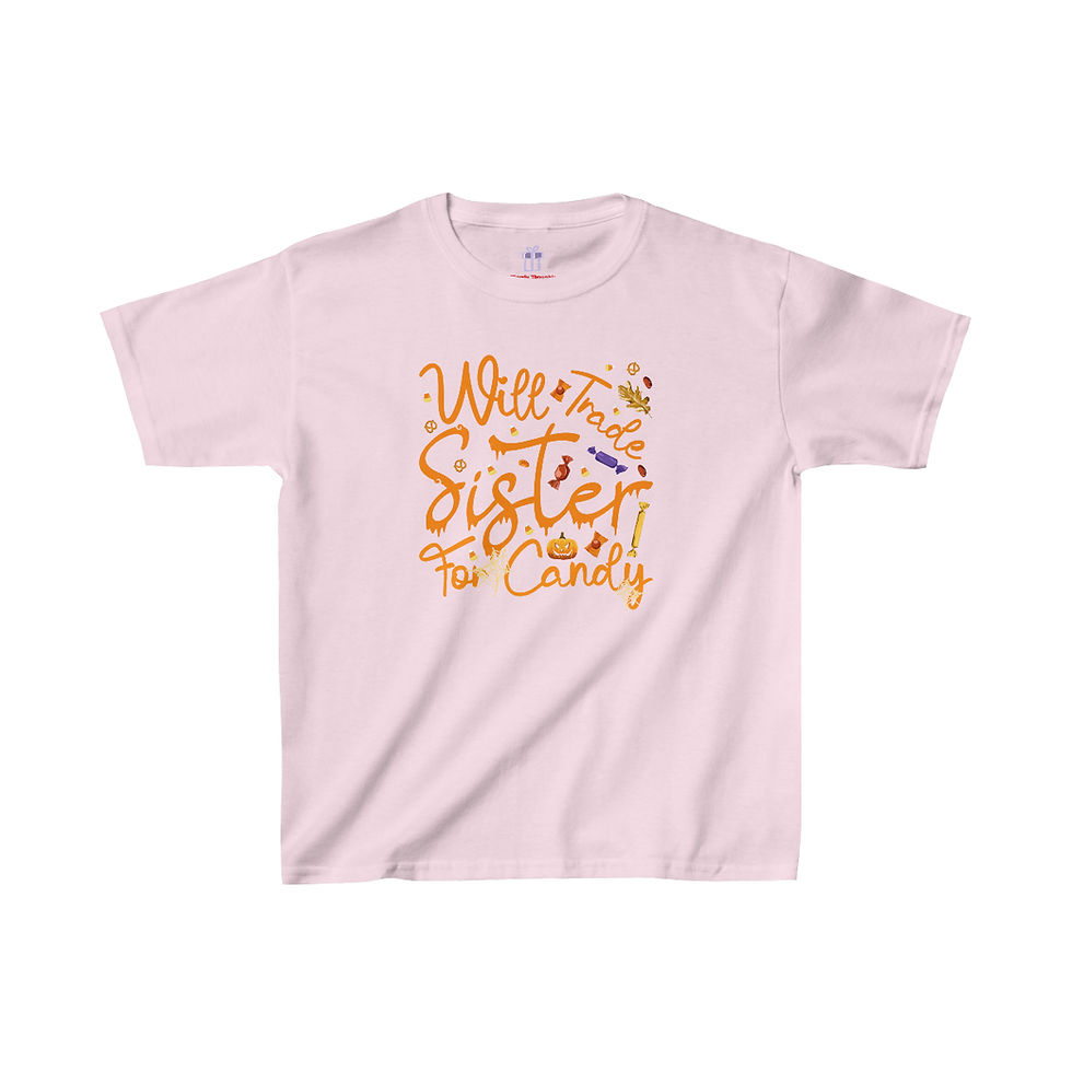 Thumbnail: Will Trade Sister For Candy Graphic Kids Cotton T-Shirt Multiple Colors & Sizes