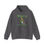 Thumbnail: Charcoal Grey Merry Christmas Penguins Adult Hooded Sweatshirt/ Hoodie Features Penguins Standing in Front of Christmas Tree